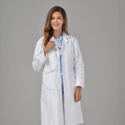 China Fashionable Designed White Doctor Hospital Medical Lab Coat for sale