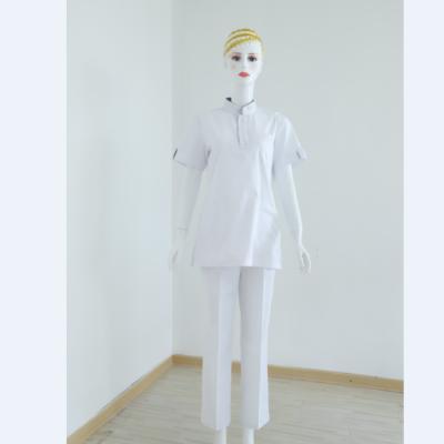 China Best Selling Hospital Fashion Nurse Uniform White Color for sale