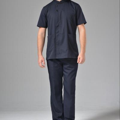 China Chef Uniforms Set Wholesale High Quality Kitchen Cook Coverall Brand New For Adults Dark Blue S-XL Men's and Women's Workwear Coverall for sale