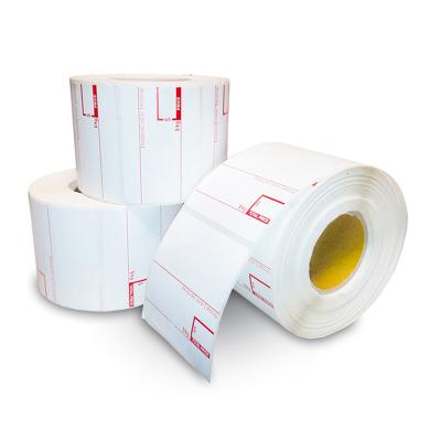 China Waterproof Label Roll Scale Rollos De Etiquetas Termicos Mm Para Balanzas D'Autoadhesiva 58 x 60 for sale