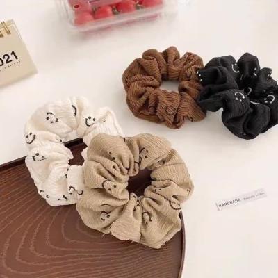 China Fashion Scrunchie Fabric Madame White Scrunchie Fabric Scrunchie Adjustable Elastic Hair Scrunchie For Fixed Hair for sale