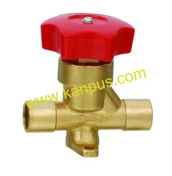 China Refrigeration solder type hand valve (shut off valve, HVAC/R parts, brass valve, refrigeration valve) for sale