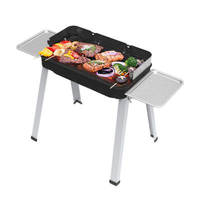 China HENGBO Charcoal BBQ Grill Garden Camping BBQ Smoker Portable Stainless Steel BBQ Grill Stand Easily Assembled With Remo for sale