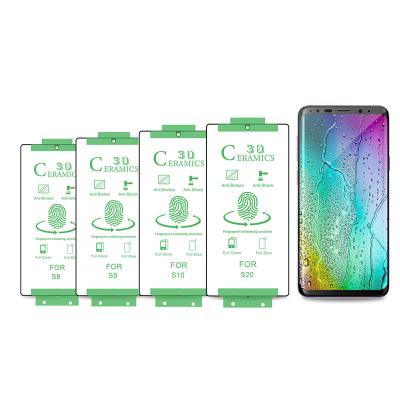 China Anti-fingerprint Andriod Anti-Burst Clear Ceramic Flexible Screen Protector For Samsung s9 s9plus for sale