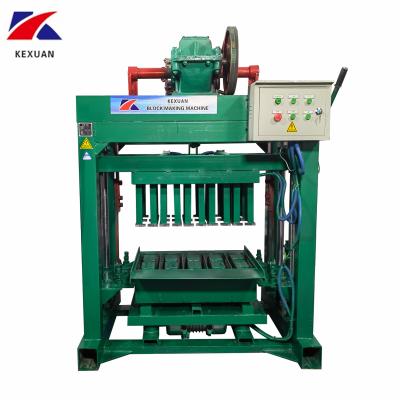 China Hotels factory direct low price fixed manual concrete hollow bricklaying and portable mobile YZ2-45 pavior brick maker block making machi for sale