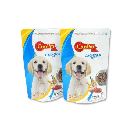 China Moisture Proof Pet Food Packaging Pouch Doypack Dog Cat Treats Retort 30g 50g 80g Aluminium Stand up Plastic Retort Bags for Autoclave for sale