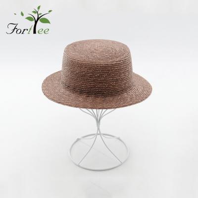 China Character Straw Hat Supplier Custom Private Label Beach Sun Plain Traveling Straw Hats For Women Wide Brim for sale