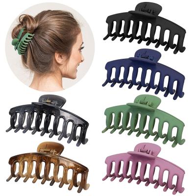 China Girl Hair Decoration Daliy Life Simple Clip Korean Practical Single Clip Frosted Color Shower Hair Accessories Female Sweet Clips Big Large for sale