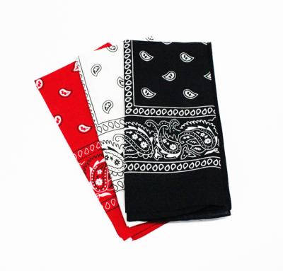 China Wholesale Fashion High Quality Double Sided Printed Cotton Hip Hop Paisley Soft 100% Bandana for sale