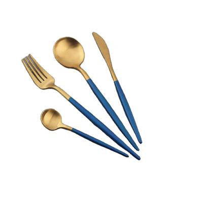 China 2018 Sustainable Amazon Success Wedding Flatware Set Brass Rose Gold Flatware Sets Flatware Set for sale