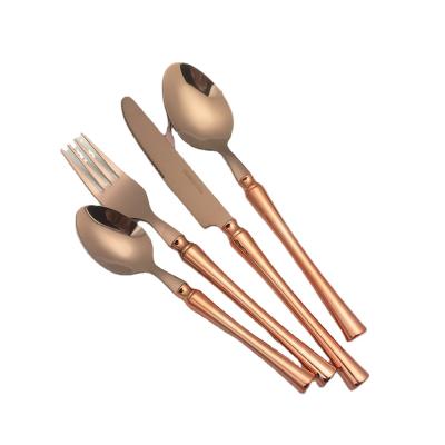 China 2020 New Cheap Gold Color Stainless Steel Cutlery Set Stainless Steel Cutlery Set Handle Viable Plastic Cutlery Sets for sale