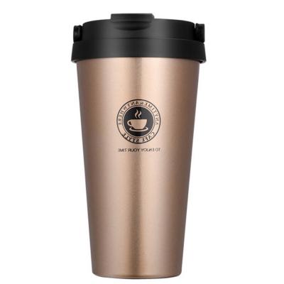 China NEW Customized Car Stocked Vacuum Insulated Tall Double Wall Travel Mug Tumbler With Lid 500ml Stainless Steel Coffee Mug for sale