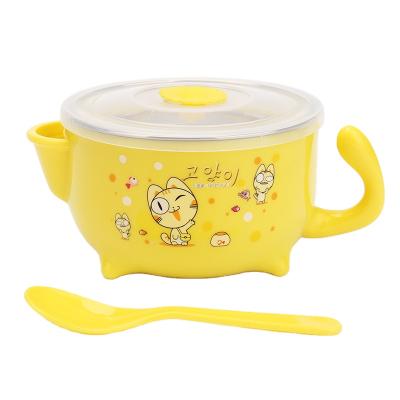 China Baby Insulation Bowl Tableware Set Children's Stocked Water Filled Plastic Eating Bowl Chinese Baby Food Rice Bowl for sale