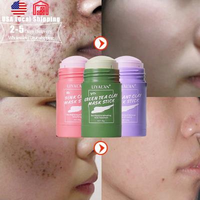 China Custom Beauty Natural Facial Moisturizer Private Label Matcha Clay Green Tea Mud Mask Anti Stick Moisturizer Facemask Acne Skin Care for sale