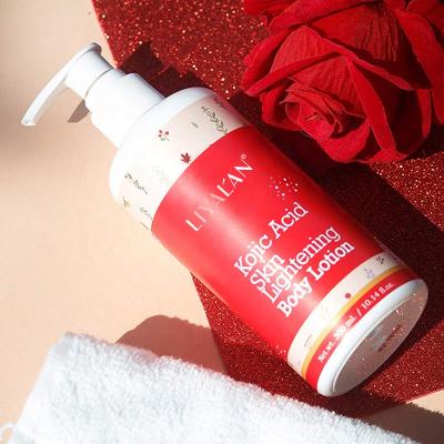 China Private label illuminating moisturizing custom illuminating body cream whitening natural kojic body lotion for sale