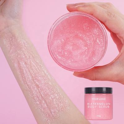 China Custom Natural Exfoliator OEM Vegan Watermelon Scrub Best Exfoliating Whitening Face and Body Bath Scrub for sale