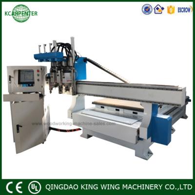 China Qingdao King Wing cnc wood router machine 4 spindles cabinet making machine for sale