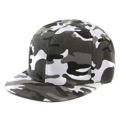 China Checked Wholesale Custom Embroidered Flat Brimmed Snapback Hat Hip Hop Cap Military Green Camouflage Trucker Hat for sale