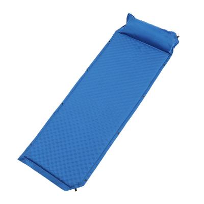 China 190T Sueded Polyester Pongee+High Resilience Sponge Sleep Protection 1-2 Person Ultralight Inflatable Mattress Folding Camping Mat for sale