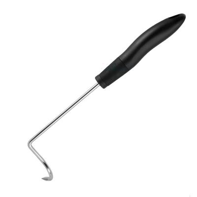 China New Product Easily Cleaned 12 Inch Food Fin Stainless Steel BBQ Meat Turner Hook For Grilling And Smoking for sale