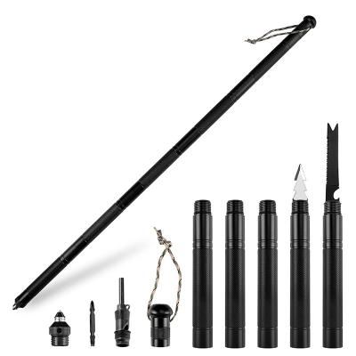 China Multitool New Arrival Multifunctional Trekking Pole Telescopic Foldable Foldable Walking Stick Light Weight For Travel Camping Climbing for sale