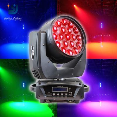 China 19*15w hotel led moving head blinders zoom light wash dmx moving head for sale