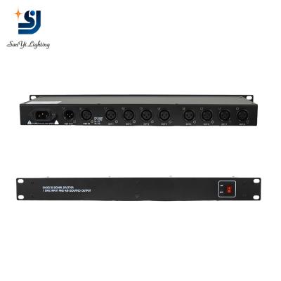 China Control Lights Distributor Stage Lighting Network DMX512 Signal Amplifier 8 Way DMX Splitter for sale