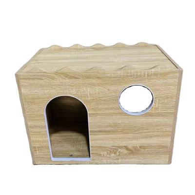 China (Other)Adjustable Wooden Pet House With Roof For Dogs Indoor Outdoor Use Easy Assemble Pet Nest for sale