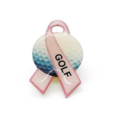 China Global Ribbon Printed Custom Lapel Pins Membership Gifts For Golf Club for sale