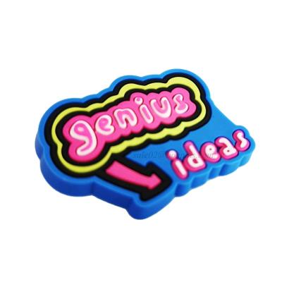 China Plastic Custom Bright Color Soft PVC Plastic Badges for sale