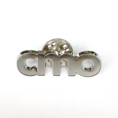 China 3D Zinc Alloy Initials Letters Lapel Pins Brooch Custom Metal for sale