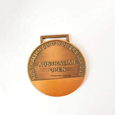 China Africa Competitive Price Antique Copper Plating Color Double Medal With Blank Design for sale