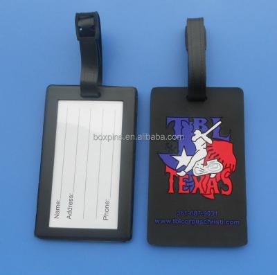 China Promotional Gifts Souvenir Customized 3D Bag Tag Soft Rubber PVC Luggage Tag for sale