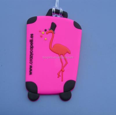 China Promotional Gifts Souvenir One Body 3D PVC Luggage Tag, Custom Luggage Tag Shape Luggage Tag With Unique Design for sale