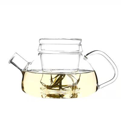 China China Factory Supply Stocked Transparent Luxury Nordic Teapot Water Bottle With Infuser for sale