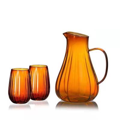 China JH Newest Design Borosilicate Glass Sustainable Popular High Quality Jug Water Cool Jug for sale