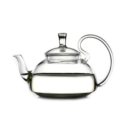 China Exceptional Quality Modern Mini Transparent Glass Teapot Modern High Quality Heat Resistant for sale