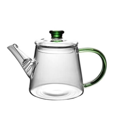 China Factory Wholesale Price Double Heat Resistant Modern Movable Wall Glass Teapot for sale