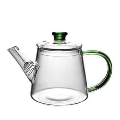 China Wholesale Price Factory Wholesale Price Modern Transparent Borosilicate Double Wall Glass Teapot for sale