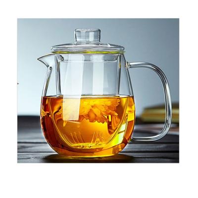 China Modern Online Wholesale Mini Borosilicate Nordic Heat Resistant Glass Teapot With Infuser for sale