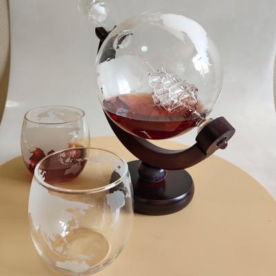 China Ship Factory Customized Wholesale Red Lead Free Premium Wine Decanter 800ml Crystal Glass Red Wine Decanter Set for sale