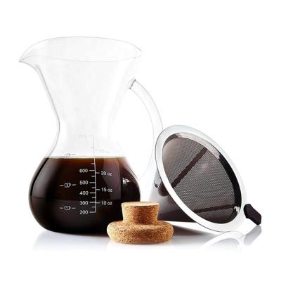 China China Factory Supply Mocha Tea Glas Maker Stocked Heat Resistant Coffee Pot for sale