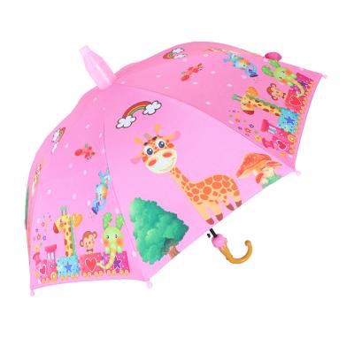 China 19inchX8K Cartoon Black Coating UV Protection Plastic Sheath Waterproof Children Cardboard Umbrella Kids Umbrella for sale