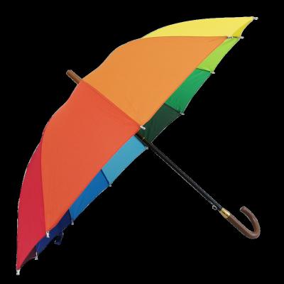 China High Quality Modern Umbrella 22inchX12 Curved Handle Ribs Rainbow Umbrella for sale