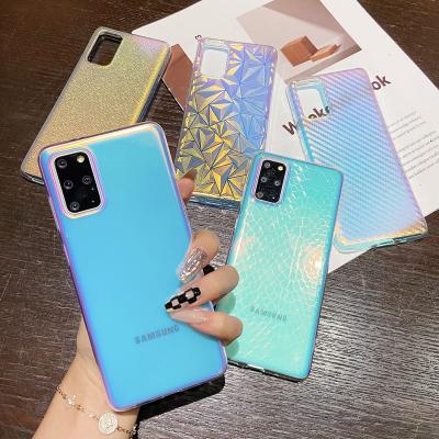 China Best Selling Amazon Gradient Vivid Cell Phone Electroplating Case For Samsung S20 plus S20FE S21 plus Ultra Vivid S21 Cases for sale