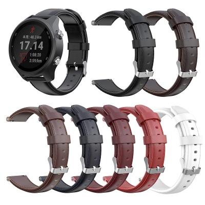 China For NEW Garmin Vivosmart Time 2020 Watch Accessories High Quality Watch Belt Strap Leather Watch Bands For Garmin Vivoactive 3 Music Forerunner 645/245 for sale