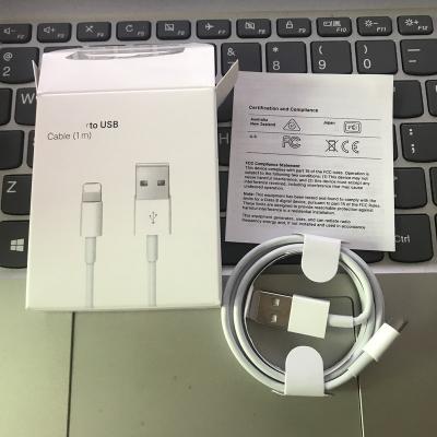 China Mobile Phone Best Quality For Apple iPhone 7 8 8pin USB Data Cable With Original Box Retail Package for sale