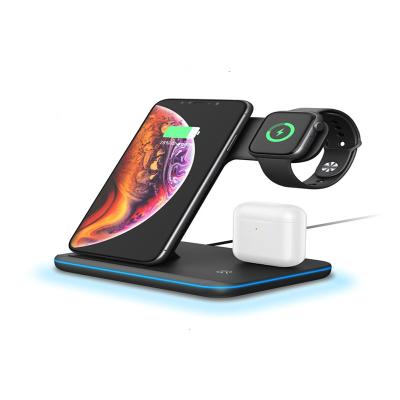 China Wireless Charger 3 in 1 15W Z5 3 in 1 Wireless Charger Stand for Mobile Phone Apple Watch Charger Station Charging for IWatch 7 Char 3 in-1 Wireless for sale