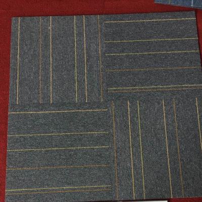 China Premium Lined Slip Proof Office Carpet Tiles Easy Replace Bitumen Backing Floor Carpet Tiles for sale