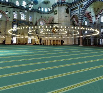 China BCF slip-proof chinese factory cut pile mosque carpet turkey prayer mat for mosque for sale